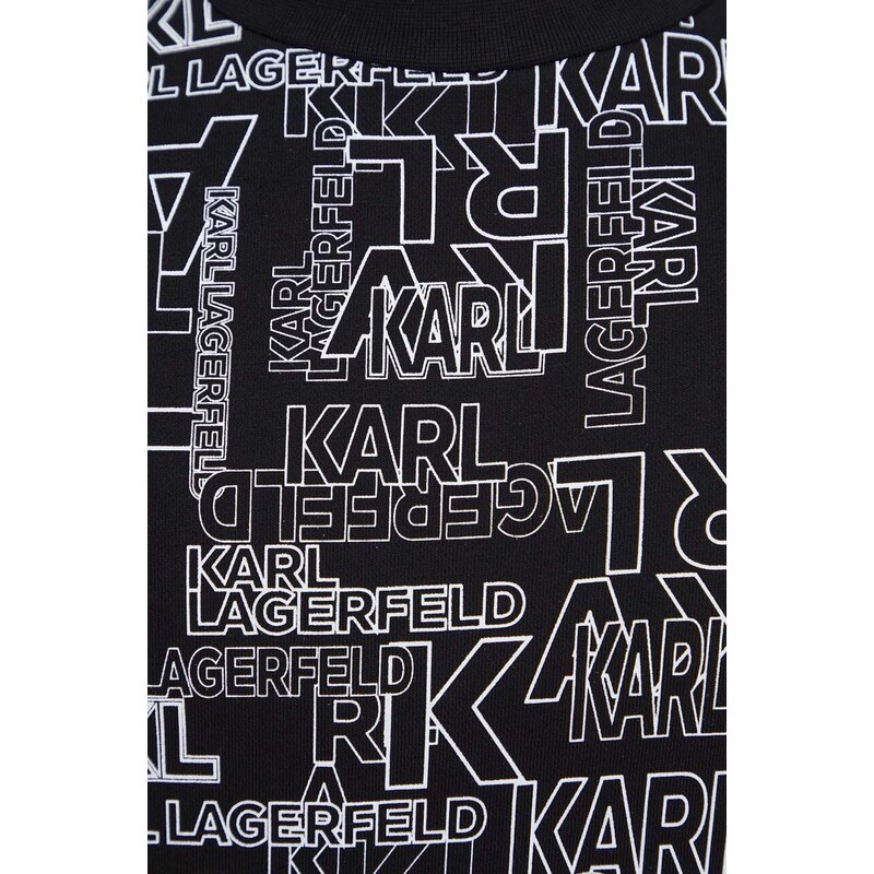 Dukserica Karl Lagerfeld za muškarce, boja: crna, s uzorkom