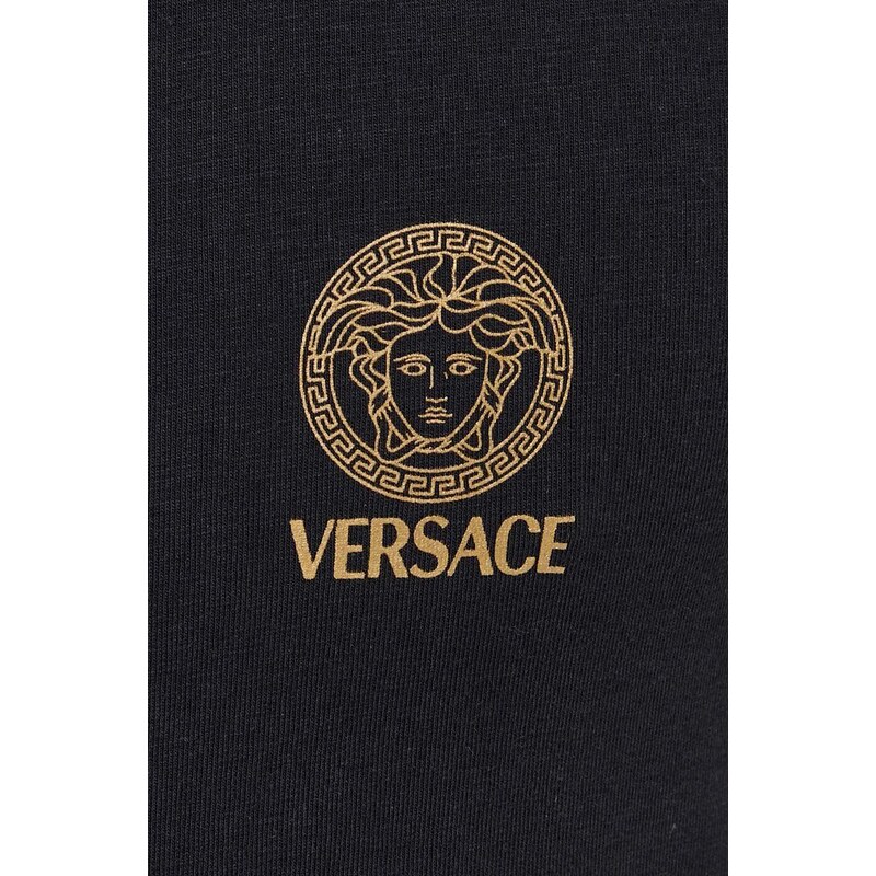 Majica kratkih rukava Versace za muškarce, boja: crna