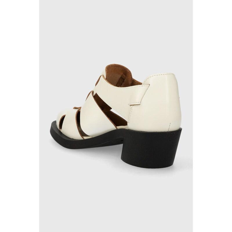 Kožne sandale Camper Bonnie za žene, boja: bijela, s debelom potpeticom, K201635.002