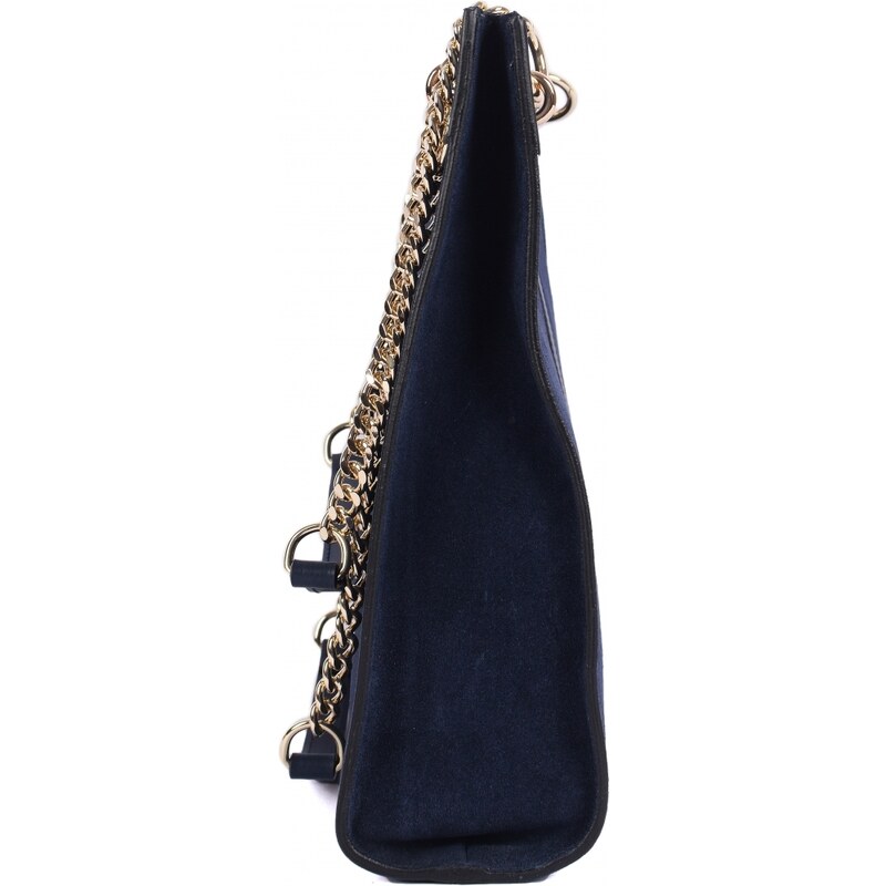 Luksuzna Talijanska torba od prave kože VERA ITALY "Deata", boja tamnoplava, 32x38cm