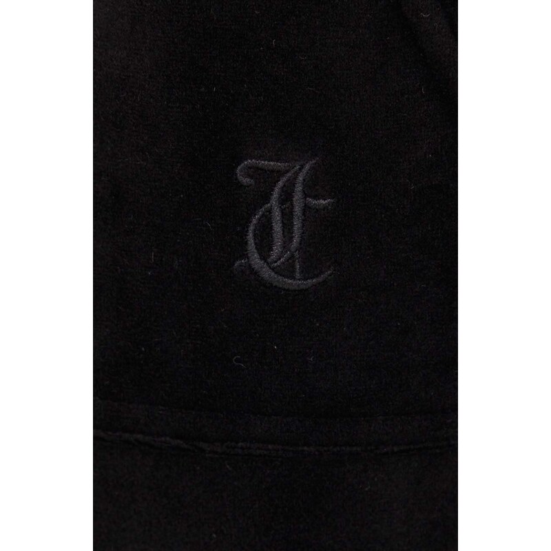 Donji dio trenirke od velura Juicy Couture boja: crna, bez uzorka