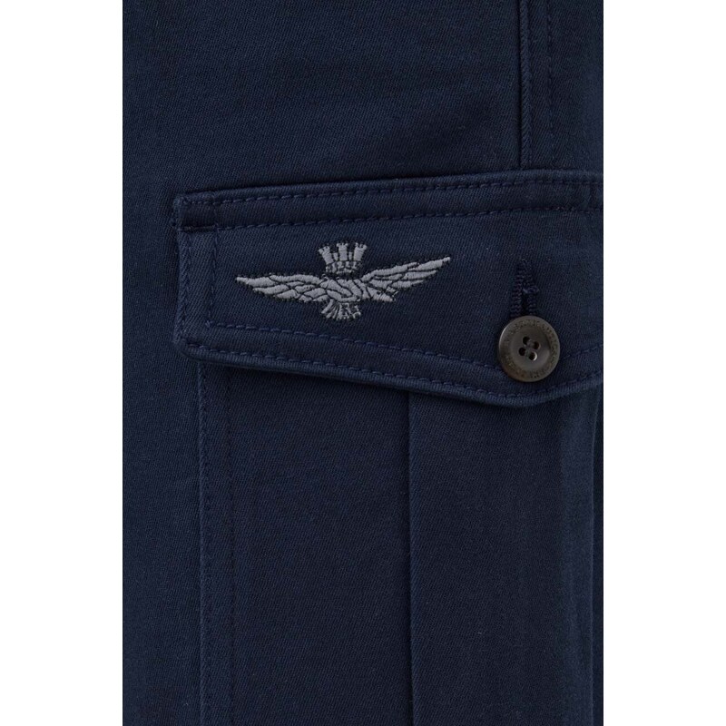 Hlače Aeronautica Militare za muškarce, boja: tamno plava, ravni kroj