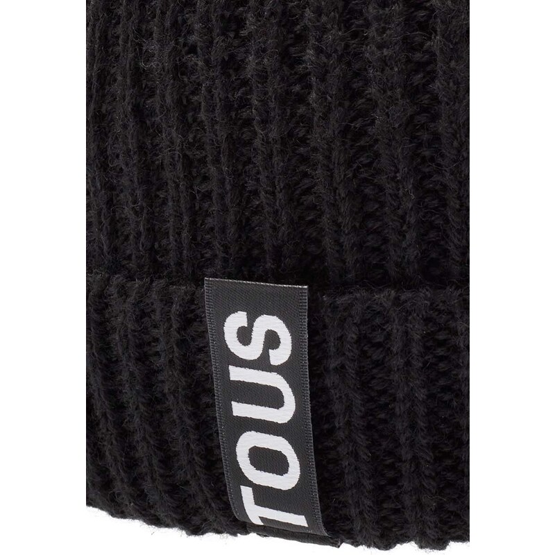 Kapa s dodatkom vune Tous boja: crna
