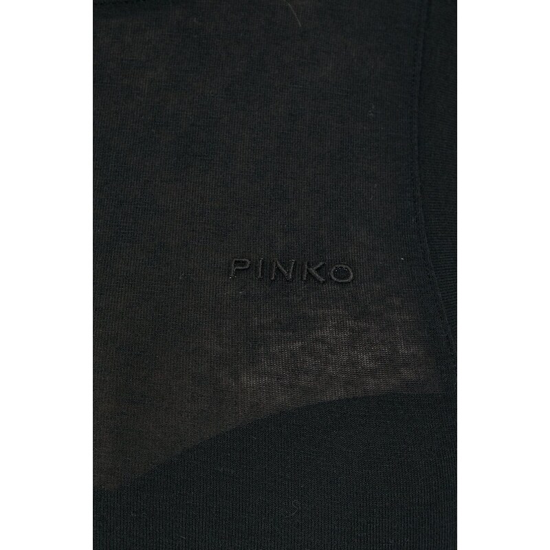 Top s dodatkom kašmira Pinko boja: crna