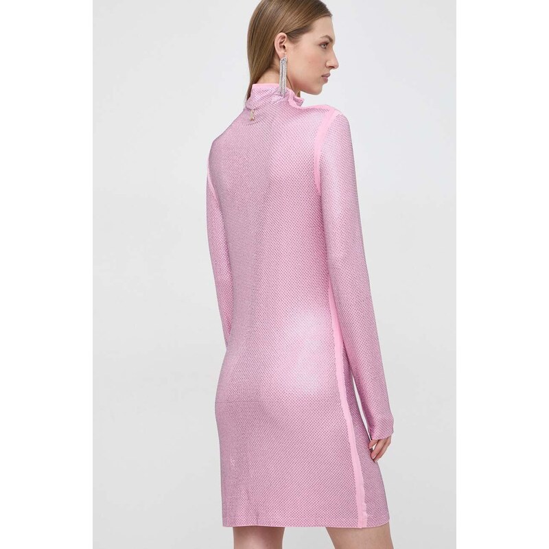 Haljina Patrizia Pepe boja: ružičasta, mini, ravna
