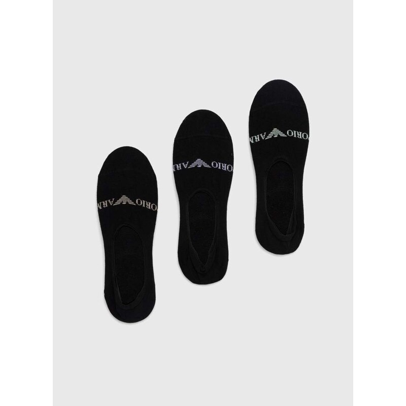 Čarape Emporio Armani Underwear 3-pack za muškarce, boja: crna