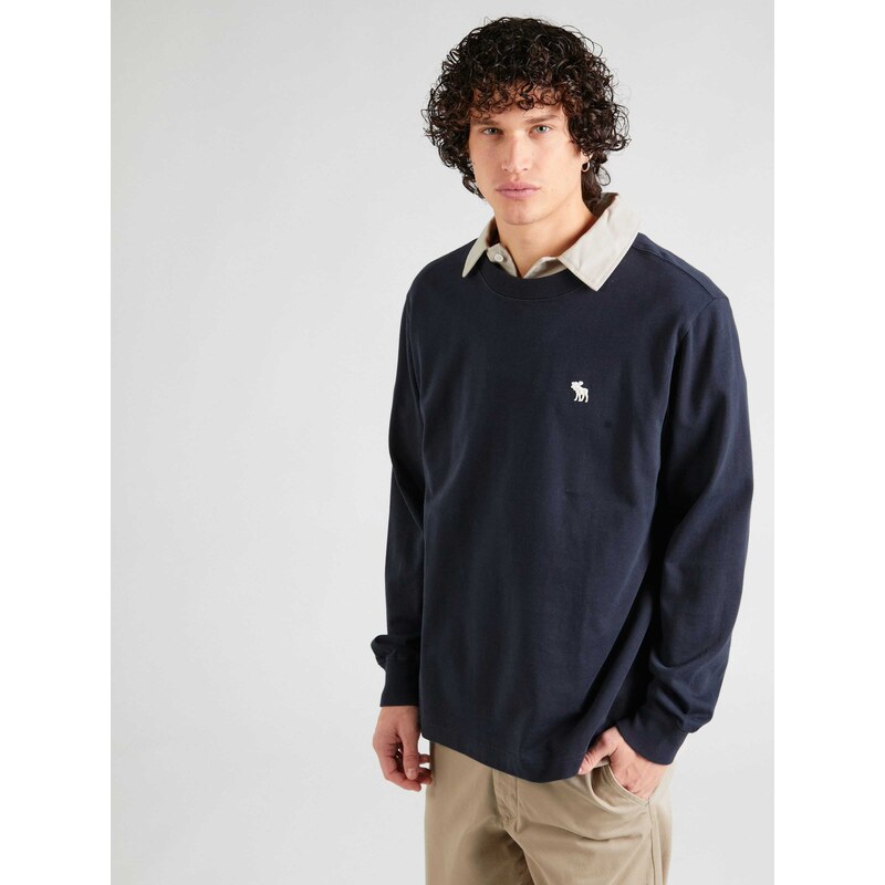 Abercrombie & Fitch Sweater majica bež / mornarsko plava