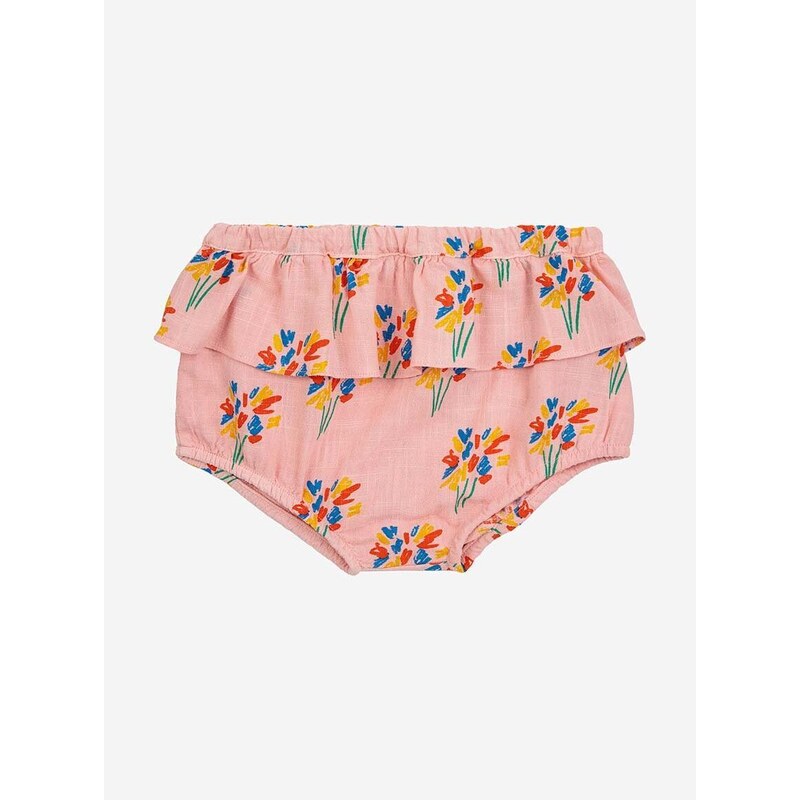 Kratke hlače s lanom za bebe Bobo Choses boja: ružičasta, s uzorkom