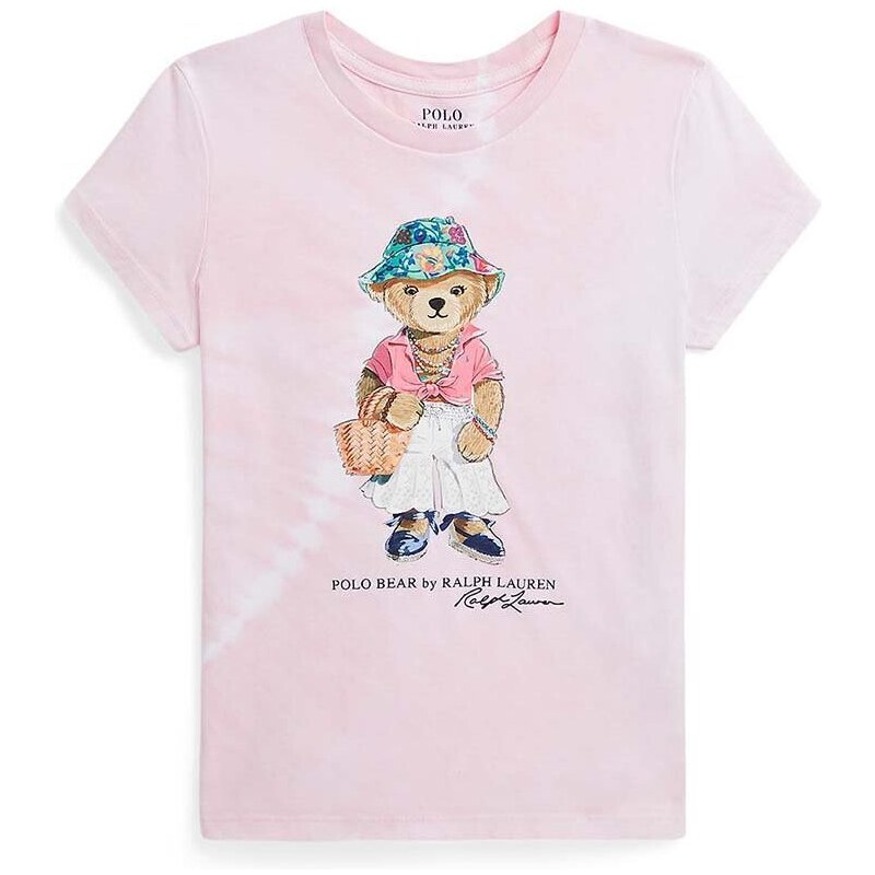 Dječja pamučna majica kratkih rukava Polo Ralph Lauren boja: ružičasta