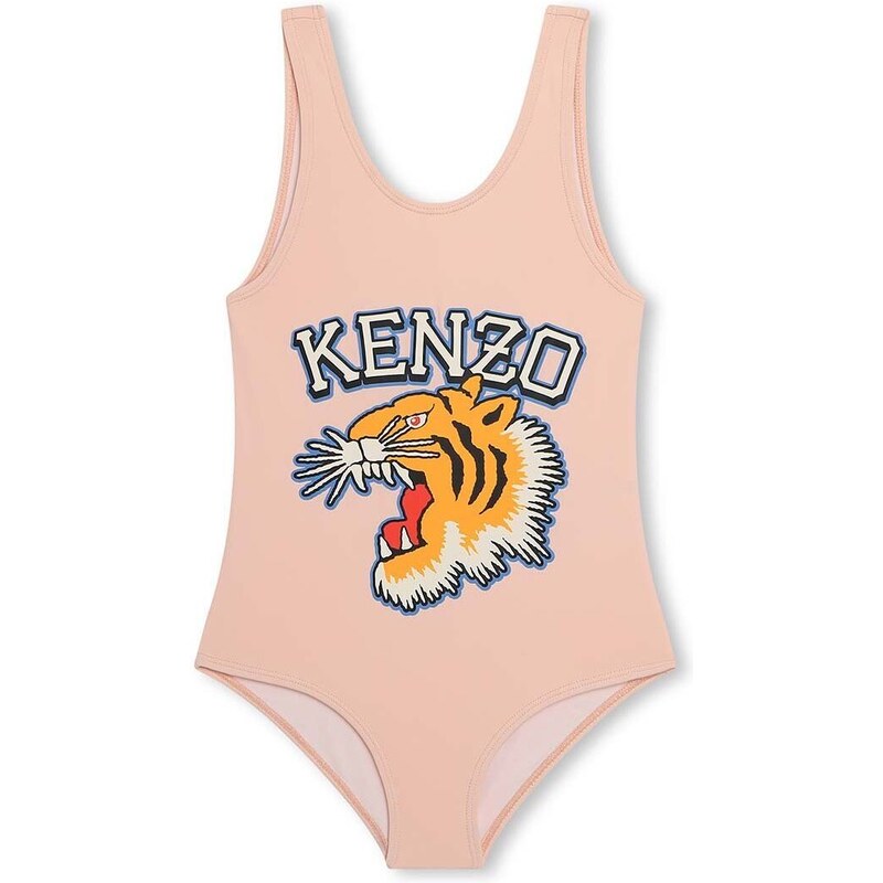 Dječji jednodijelni kupaći kostim Kenzo Kids boja: ružičasta