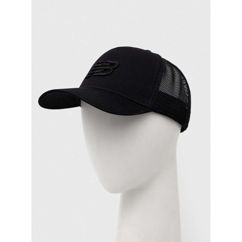 Kapa sa šiltom New Balance LAH01001BKK boja: crna, s aplikacijom