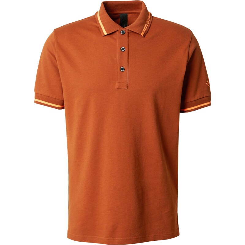 REPLAY Majica hrđavo smeđa / narančasta