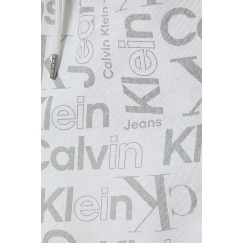 Dječje pamučne kratke hlače Calvin Klein Jeans boja: siva, podesivi struk