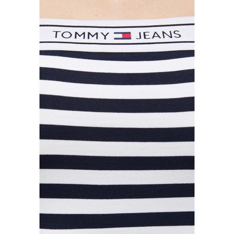 Haljina Tommy Jeans boja: tamno plava, mini, uska