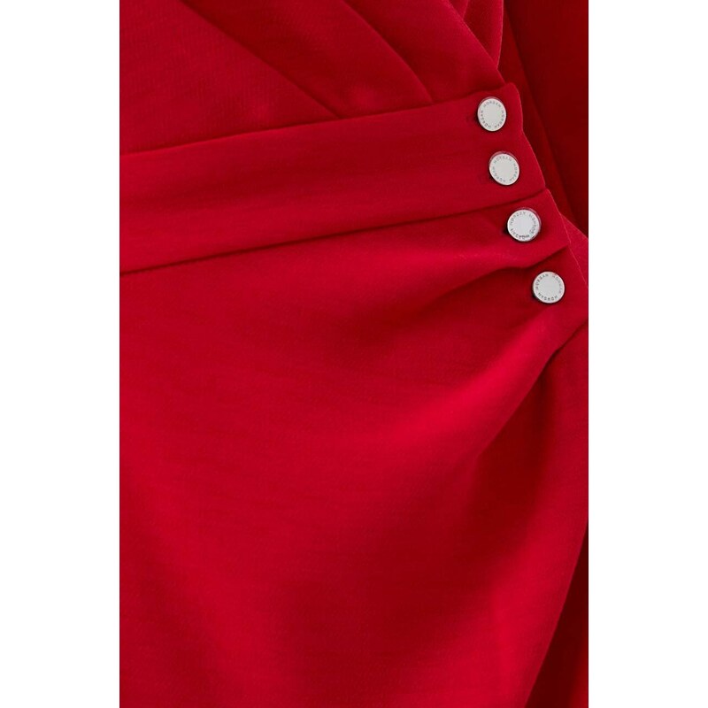 Haljina Morgan boja: crvena, mini, uska