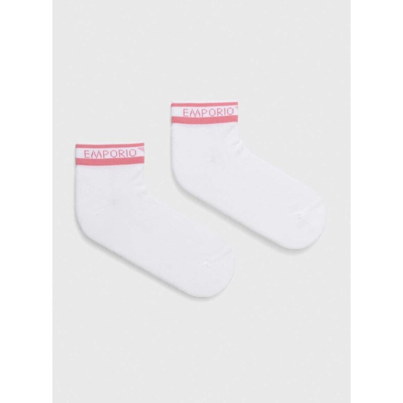 Čarape Emporio Armani Underwear 2-pack za žene, boja: bijela
