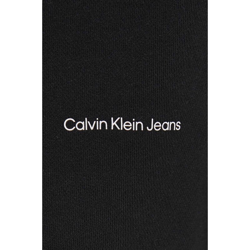 Dukserica Calvin Klein Jeans za žene, boja: crna, s tiskom