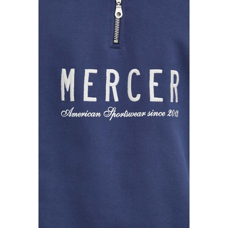 Pamučna dukserica Mercer Amsterdam boja: tamno plava, s tiskom