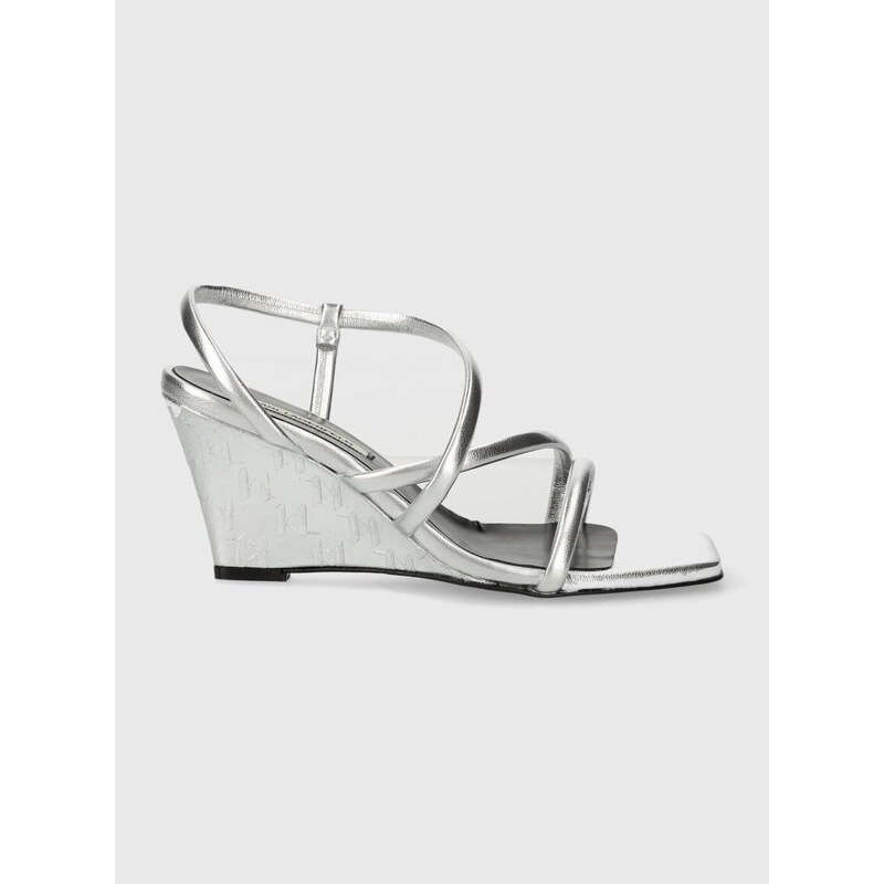Sandale Karl Lagerfeld RIALTO boja: srebrna, KL34405