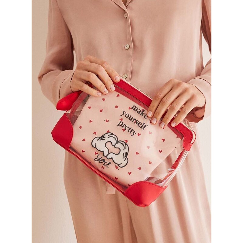 Kozmetička torbica women'secret Mickey Mouse 2-pack boja: ružičasta, 4847842