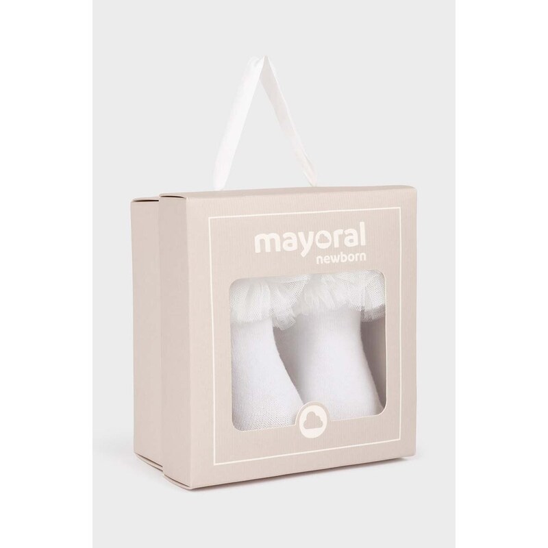 Čarapice za bebe Mayoral Newborn boja: bijela
