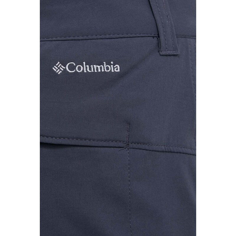 Sportska suknja Columbia Saturday Trail boja: tamno plava, mini, ravna