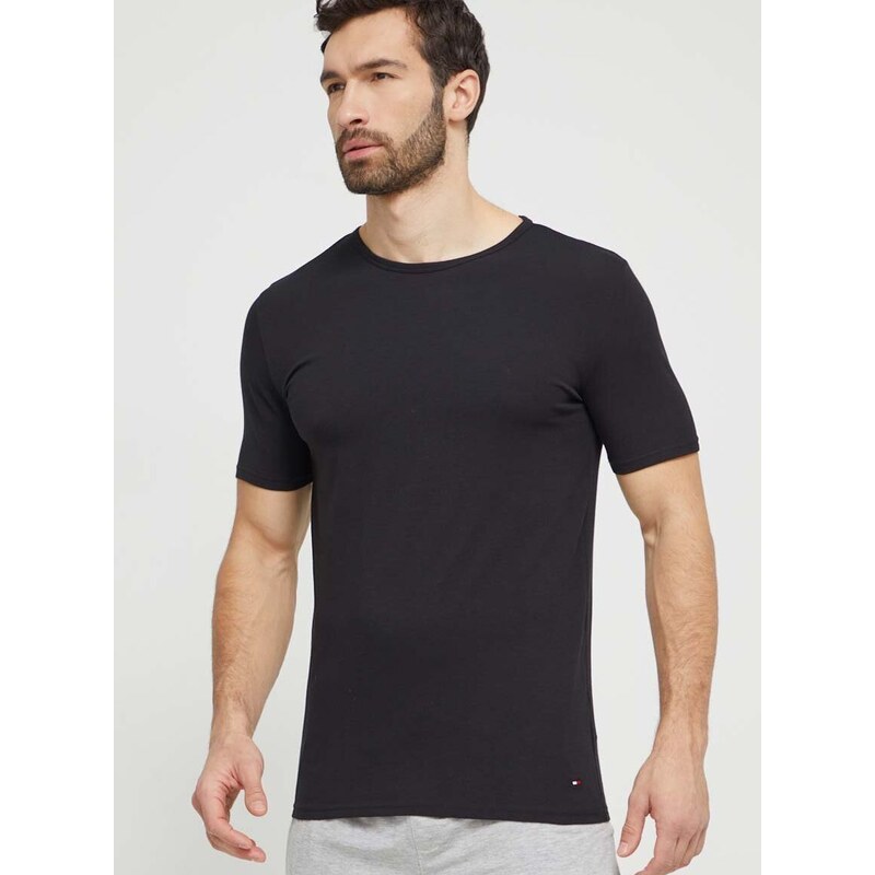 Majica kratkih rukava Tommy Hilfiger 3-pack za muškarce, boja: crna, bez uzorka