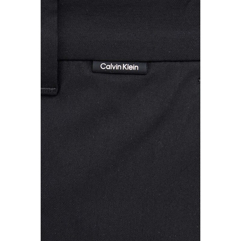 Hlače Calvin Klein za muškarce, boja: crna, ravni kroj