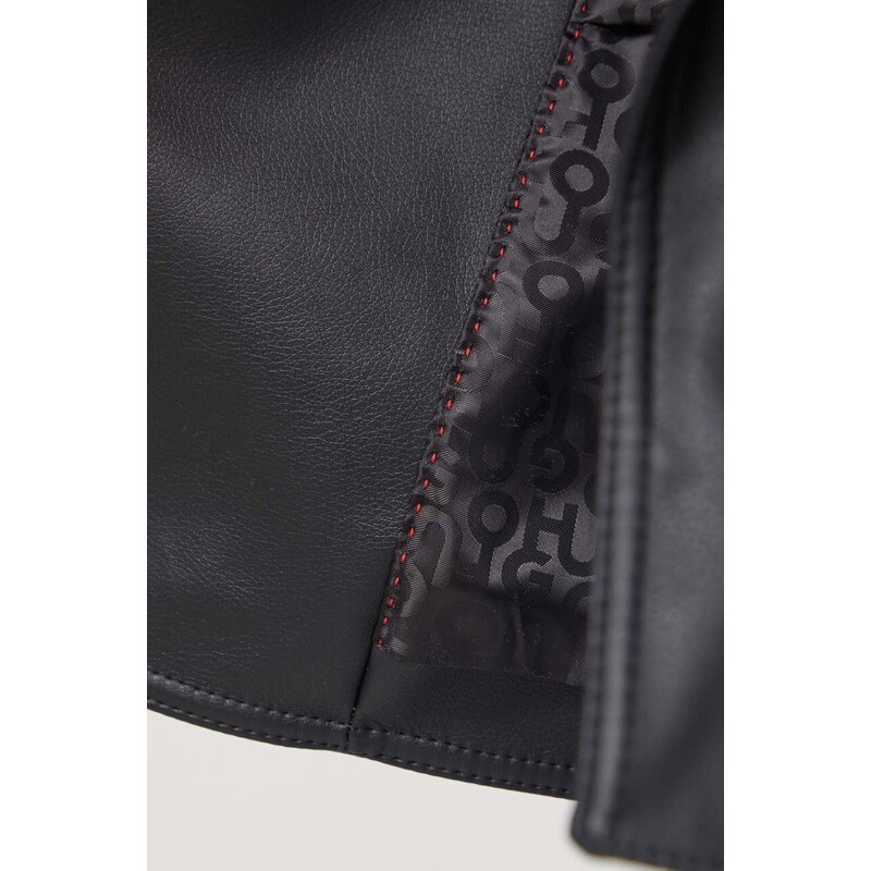Rokerica HUGO za žene, boja: crna, za prijelazno razdoblje, oversize