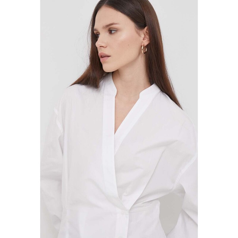 Pamučna košulja Calvin Klein za žene, boja: bijela, regular