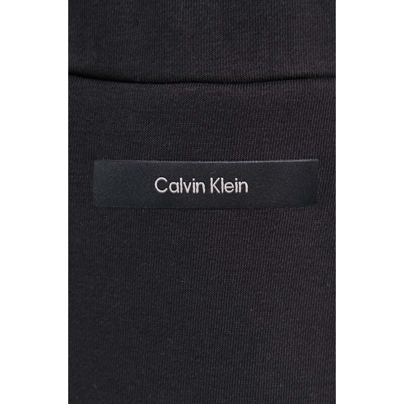 Donji dio trenirke Calvin Klein boja: crna, bez uzorka