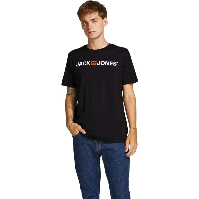 JACK & JONES Majica morsko plava / crvena / crna / bijela