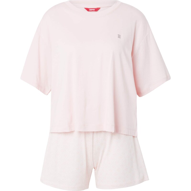 ESPRIT Kratke hlače za spavanje 'Amelia' roza / crna / bijela