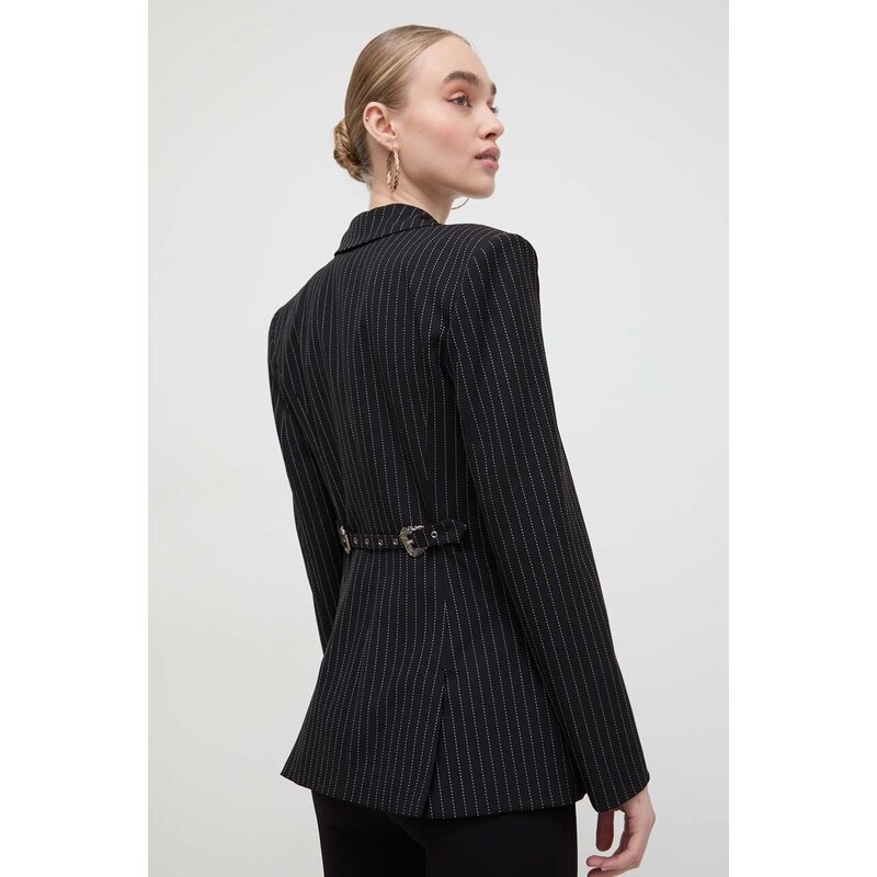 Sako Versace Jeans Couture boja: crna, jednoredno zakopčavanje, s uzorkom