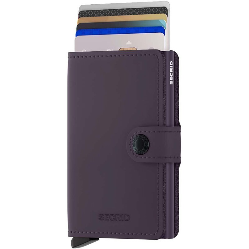 Kožni novčanik Secrid Miniwallet Matte Dark Purple boja: ljubičasta