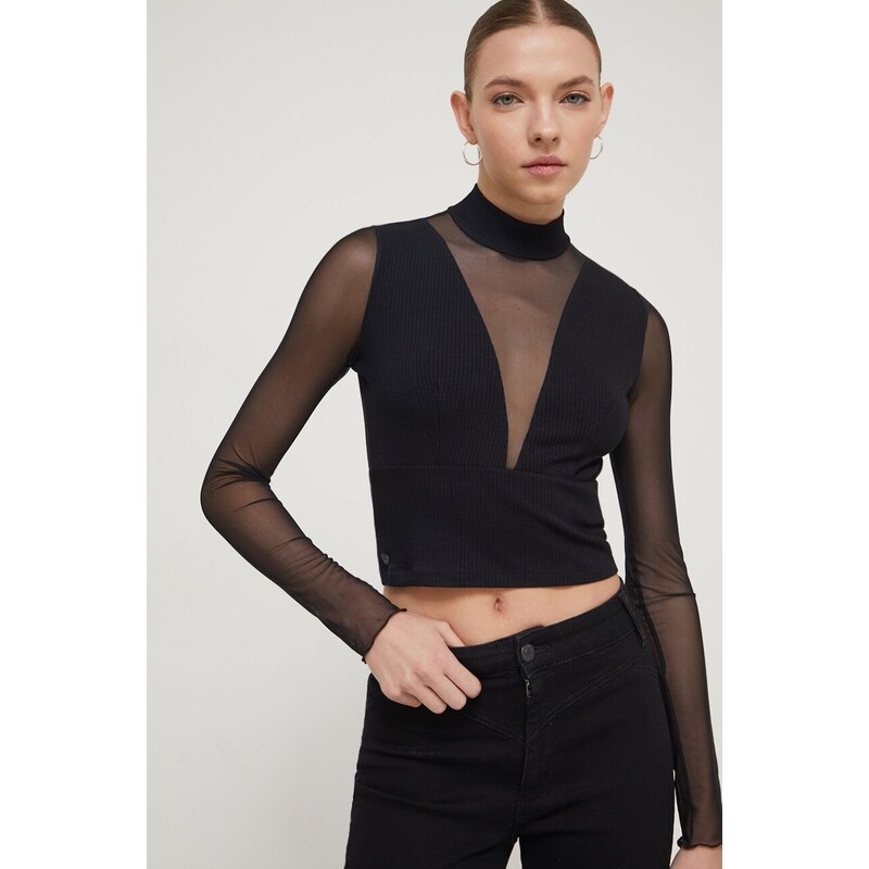 Bluza Desigual za žene, boja: crna, bez uzorka