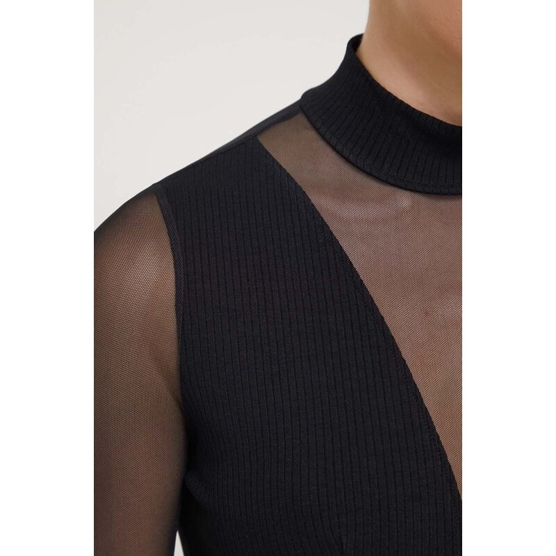 Bluza Desigual za žene, boja: crna, bez uzorka