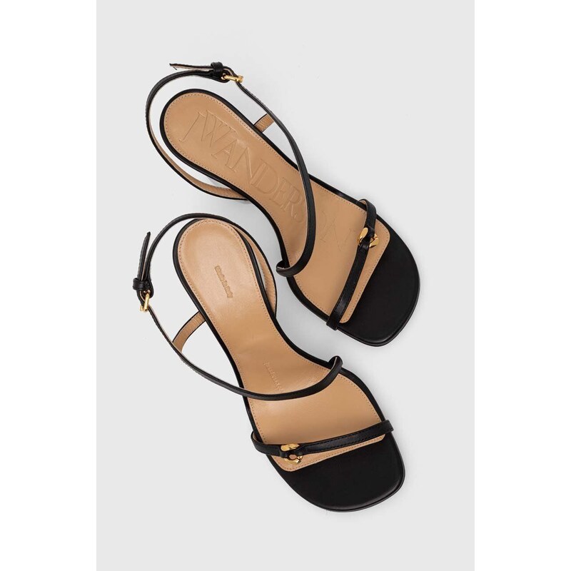Kožne sandale JW Anderson Bubble Heel boja: crna, ANW42050A