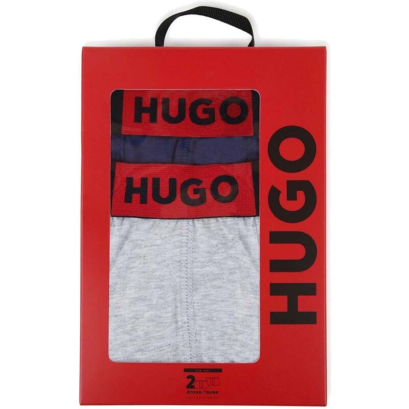 Dječje bokserice HUGO 2-pack boja: tamno plava