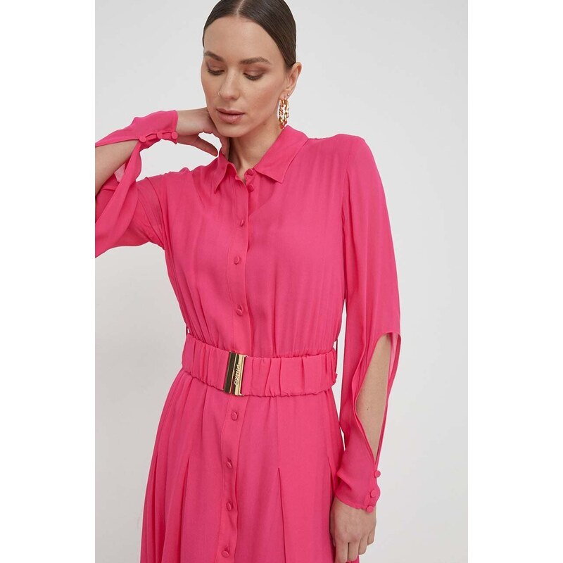 Haljina Pinko boja: ružičasta, maxi, širi se prema dolje