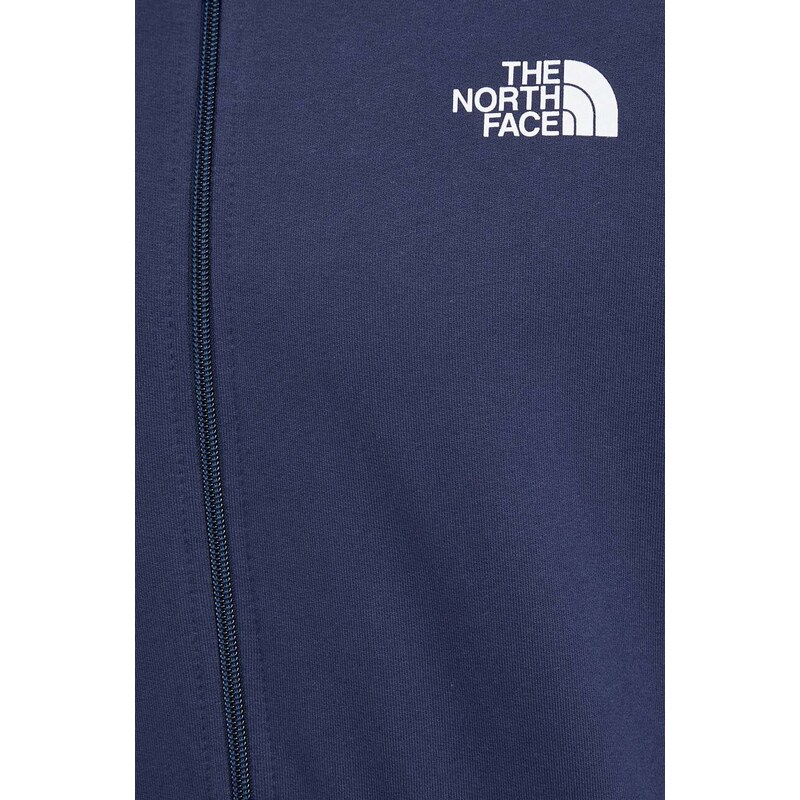 Pamučna dukserica The North Face za muškarce, boja: tamno plava, s kapuljačom, tiskom, NF00CEP78K21