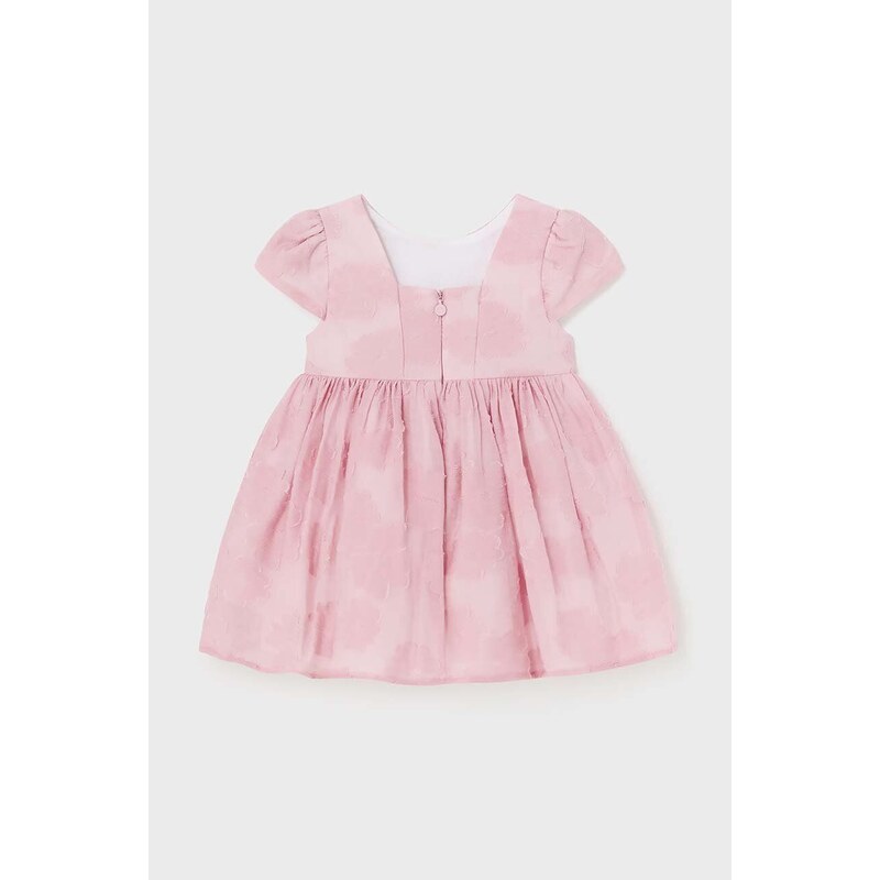 Haljina za bebe Mayoral boja: ružičasta, mini, širi se prema dolje
