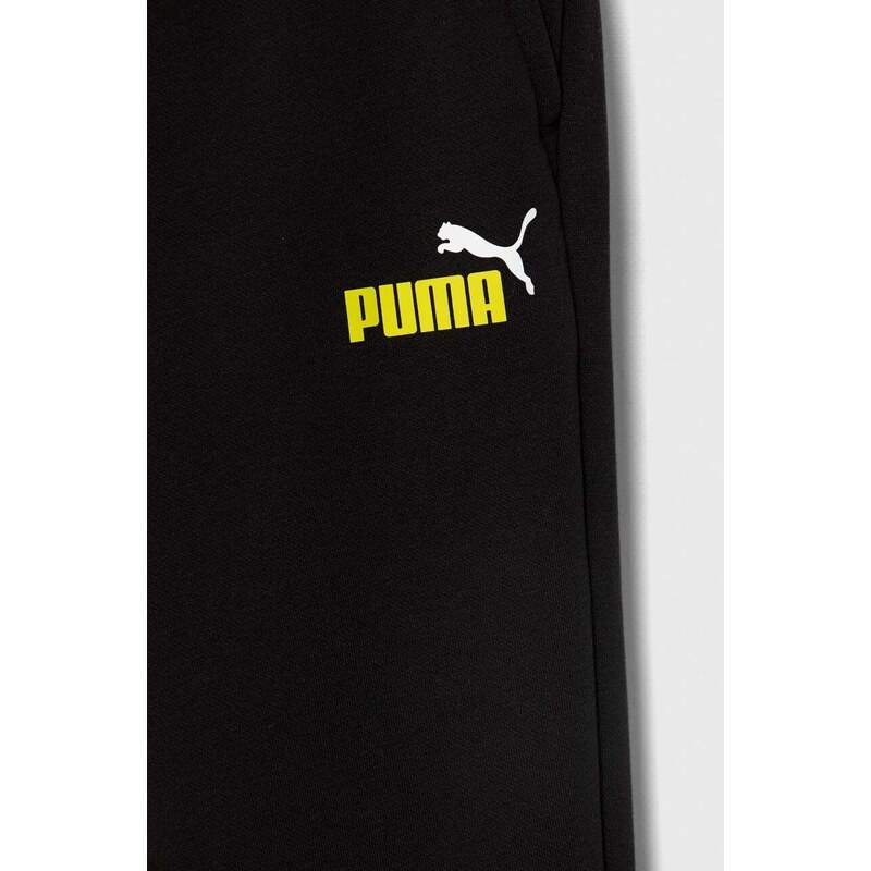 Dječje hlače Puma boja: crna, melanž