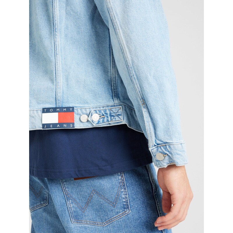 Tommy Jeans Plus Prijelazna jakna 'RYAN' plavi traper / tamno plava / crvena / bijela
