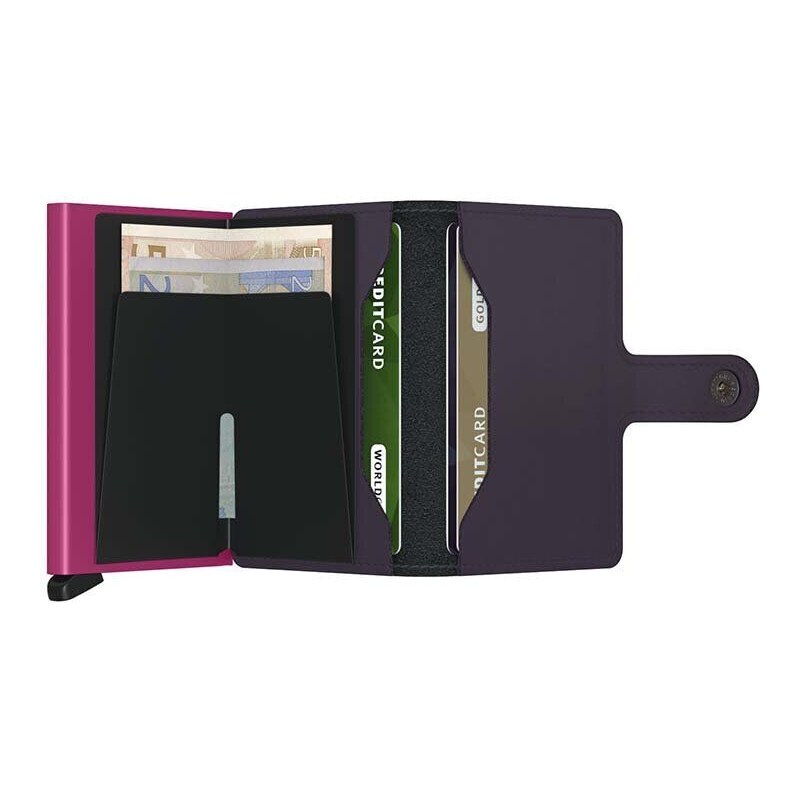 Kožni novčanik Secrid Miniwallet Matte Dark Purple-Fuchsia boja: ljubičasta