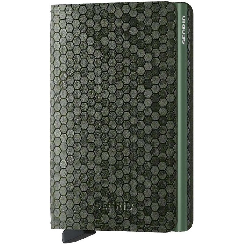 Kožni novčanik Secrid Slimwallet Hexagon Green boja: zelena