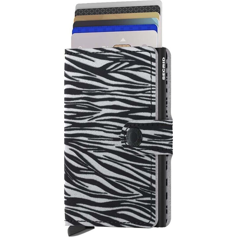 Kožni novčanik Secrid Miniwallet Zebra Light Grey boja: siva