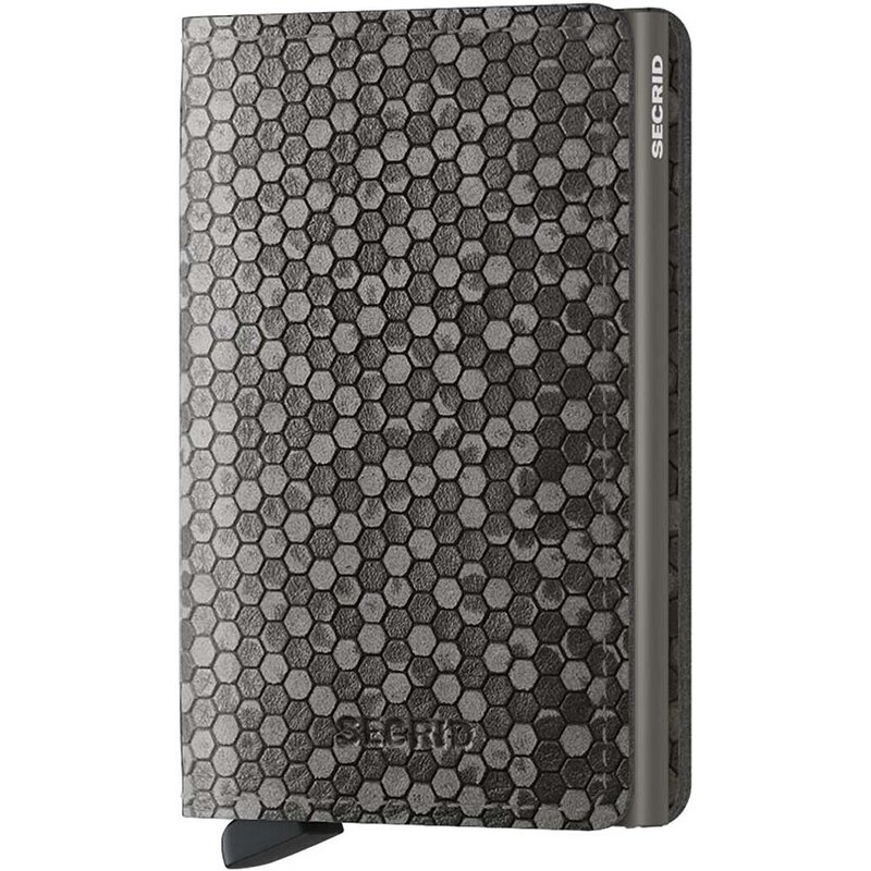 Kožni novčanik Secrid Slimwallet Hexagon Grey boja: siva