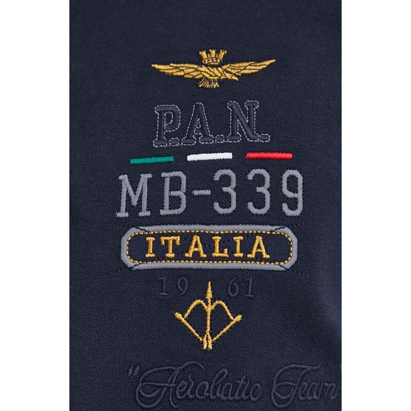 Polo majica Aeronautica Militare za muškarce, boja: tamno plava, s uzorkom