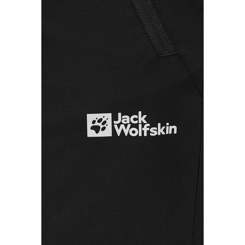 Hlače outdoor Jack Wolfskin Active Track boja: crna